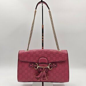 Gucci Emily pink leather handbag in very good condition